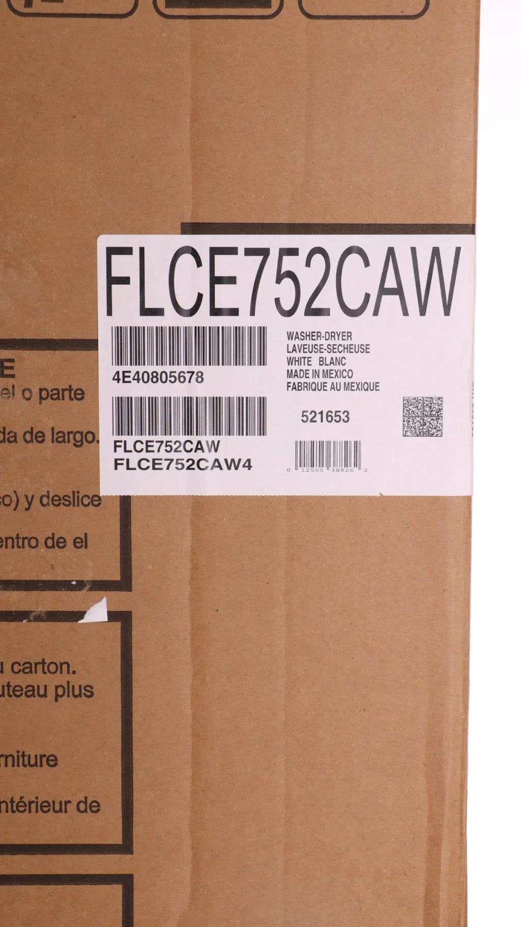 FRIGIDAIRE 27 in. White Electric Laundry Center Washer and Dryer J26050