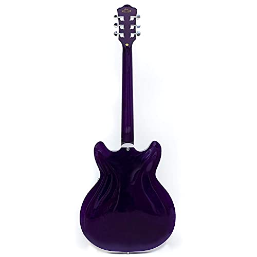 GROTE Jazz Electric Guitar Semi-Hollow Body with Gig Bag, Black Y60488