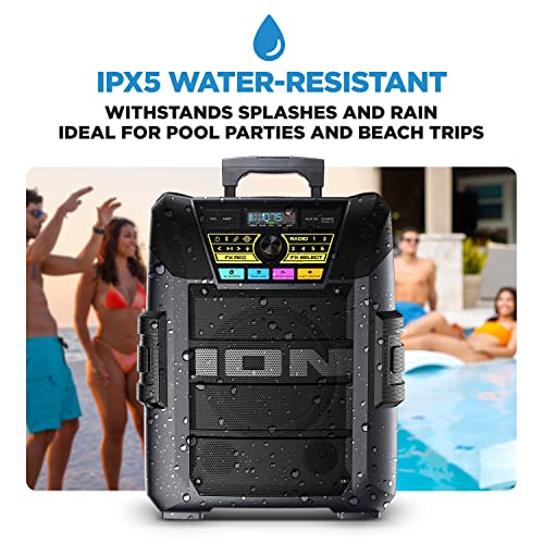ION Block Rocker Portable Bluetooth Party Speaker with Karaoke Microphone T461114