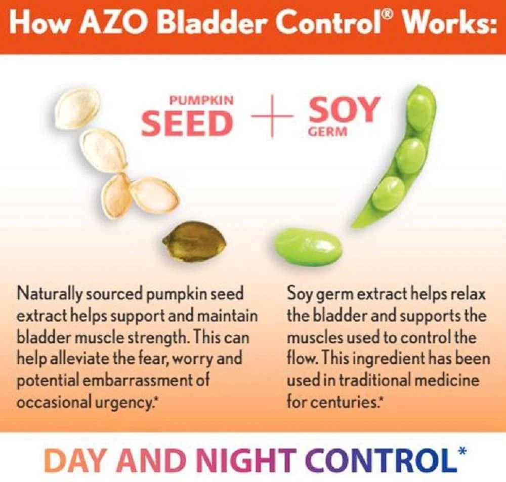 AZO Bladder Control with Go-Less Daily Supplement, 54 Count Capsules P383