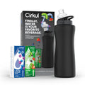 Cirkul 32oz Rose Gold Stainless Steel Water Bottle Starter Kit with Rose Gold Lid and 2 Flavor Cartridges (Strawberry & Passion Fruit Dragon Fruit)