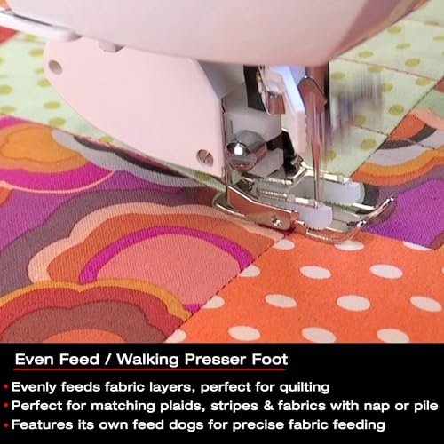 SINGER Even Feed Walking Presser Foot for Quilting & Sewing Machines H168