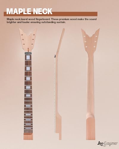 Leo Jaymz DIY Single Cut Electric Guitar Kit Mahogany Rosewood B148