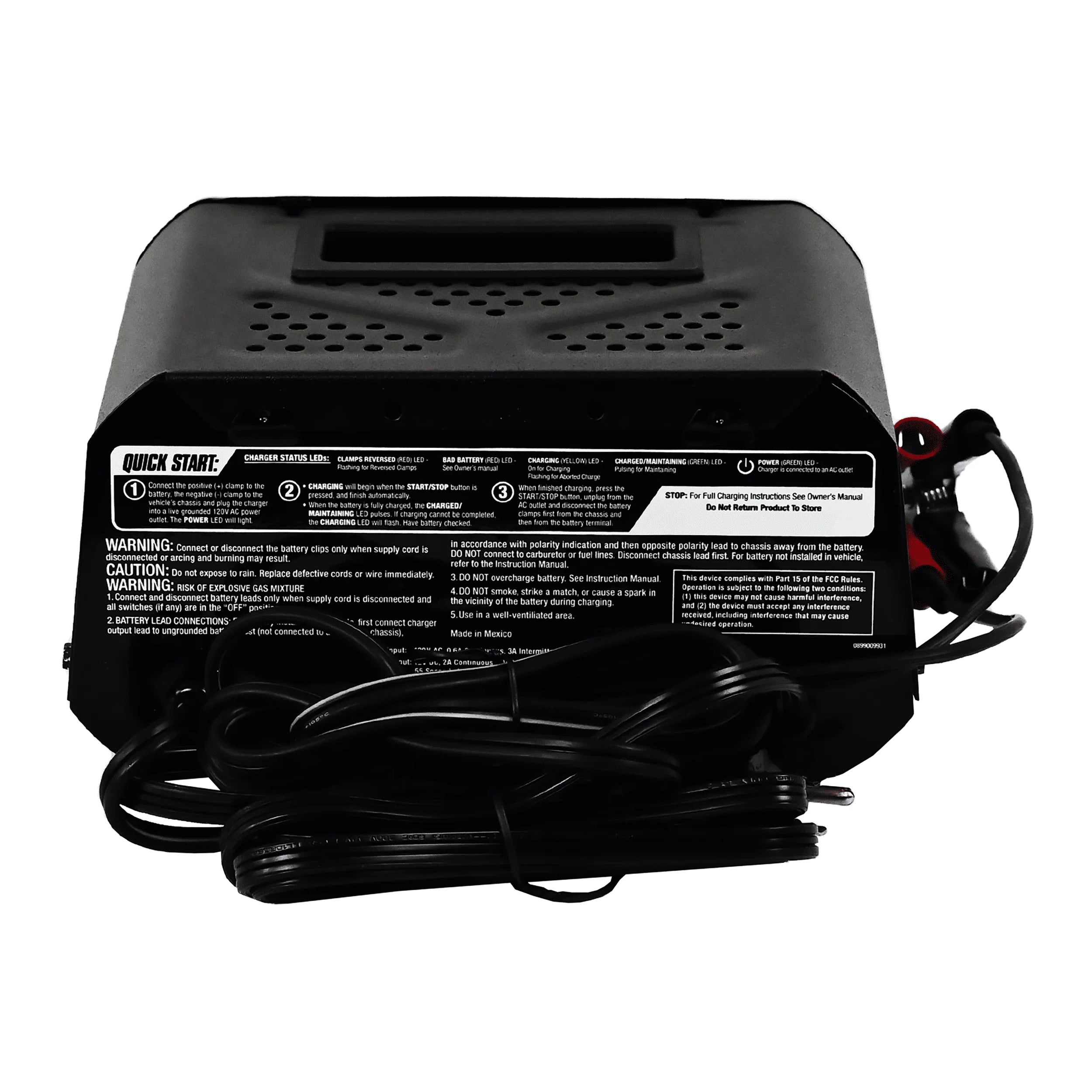 Schumacher SC1282 10-Amp 12V Automatic Battery Charger and Maintainer N185