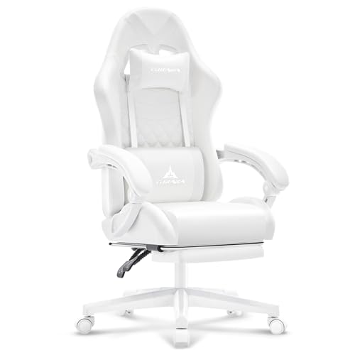 Ergonomic Gaming Chair with Massage, Footrest and Lumbar Support, Black U920785