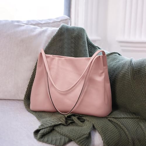 Kattee Leather Tote Bag for Women, Casual Shoulder Hobo Purse with Magnetic Snap Closure U606