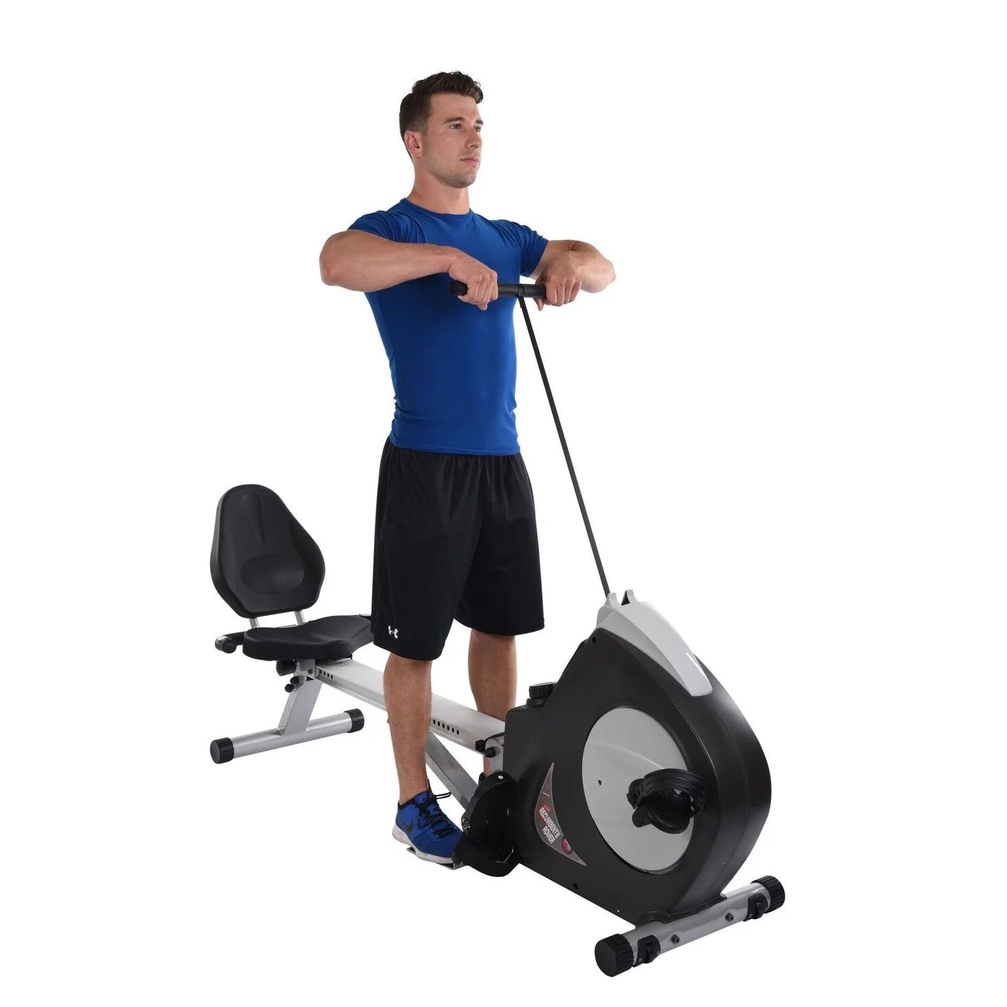 Stamina Conversion 2 in 1 Recumbent Exercise Bike and Rower Machine, Magnetic Resistance M74908