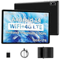 2025 10 inch Tablet Phone 4G LTE Cellular Tablets Android 14 Tablet with Sim Card Slot Unlocked 10GB+32GB with Protective Case with GPS 2.0GHz Processor 8MP Camera and 1TB TF Expandable