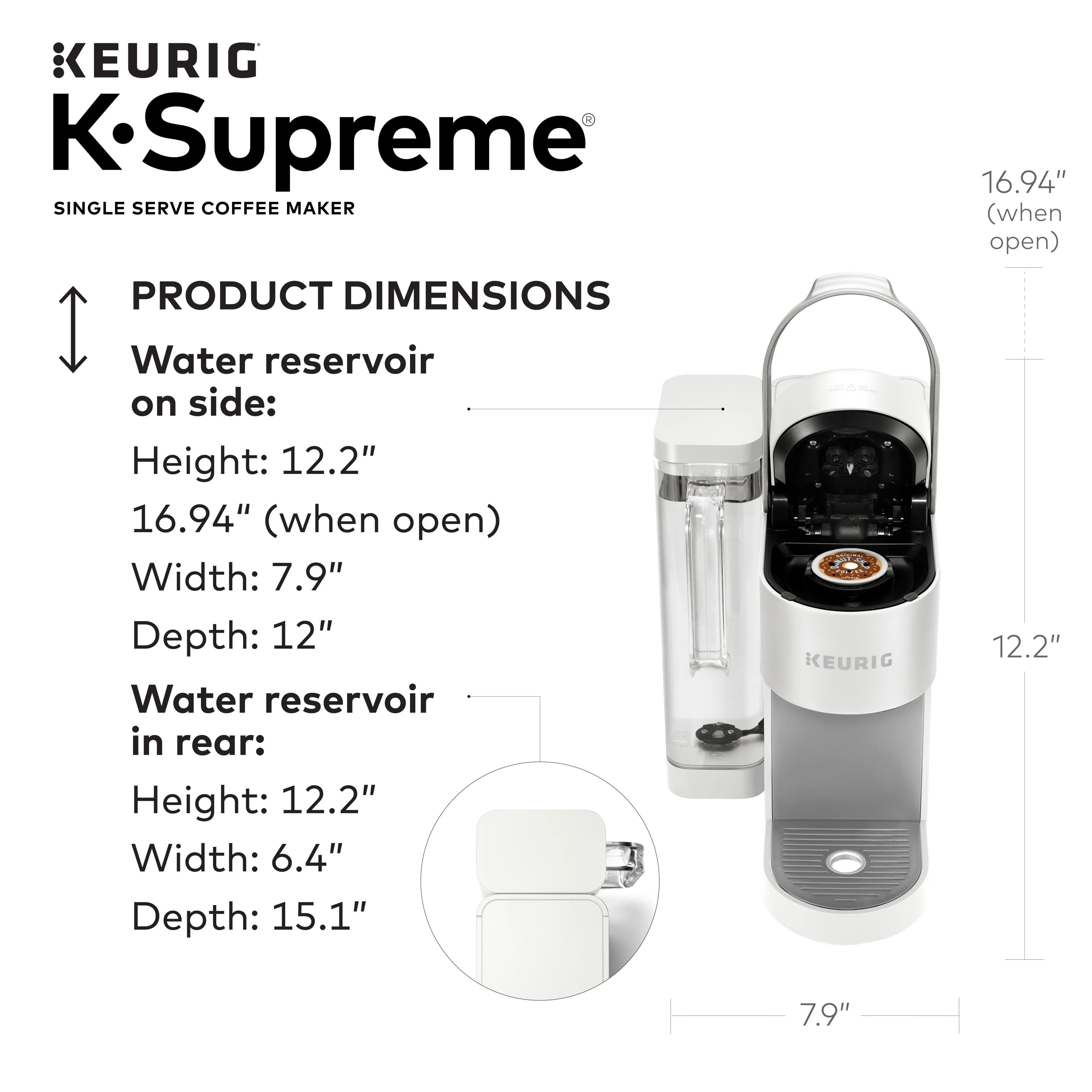 Keurig K-Supreme Single-Serve K-Cup Pod Coffee Maker, Black G914