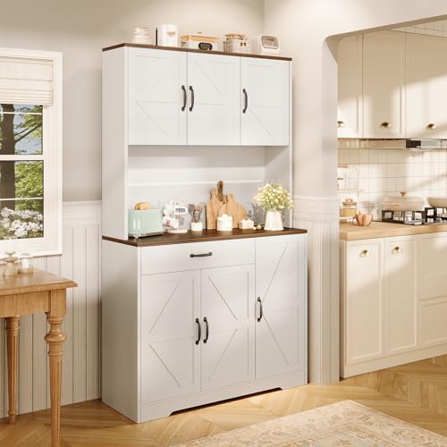 72" Tall Storage Cabinet with Adjustable Shelves & Steel Frame, Dark Grey F5479