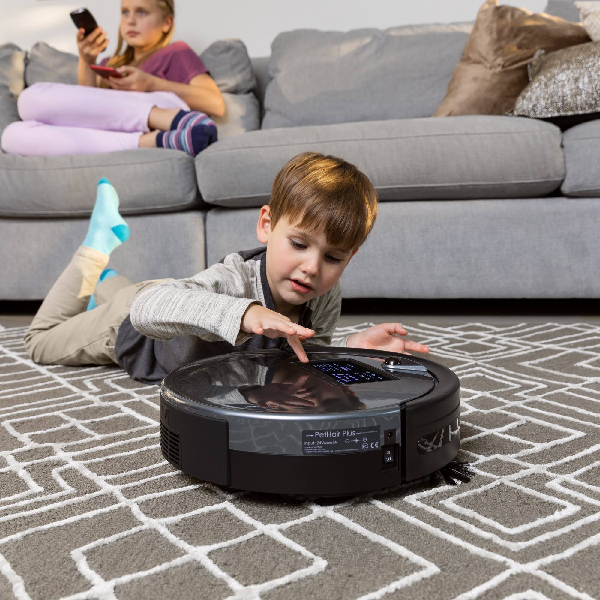 bObsweep Bob PetHair Plus Wet/Dry Robotic Vacuum Charcoal N9714