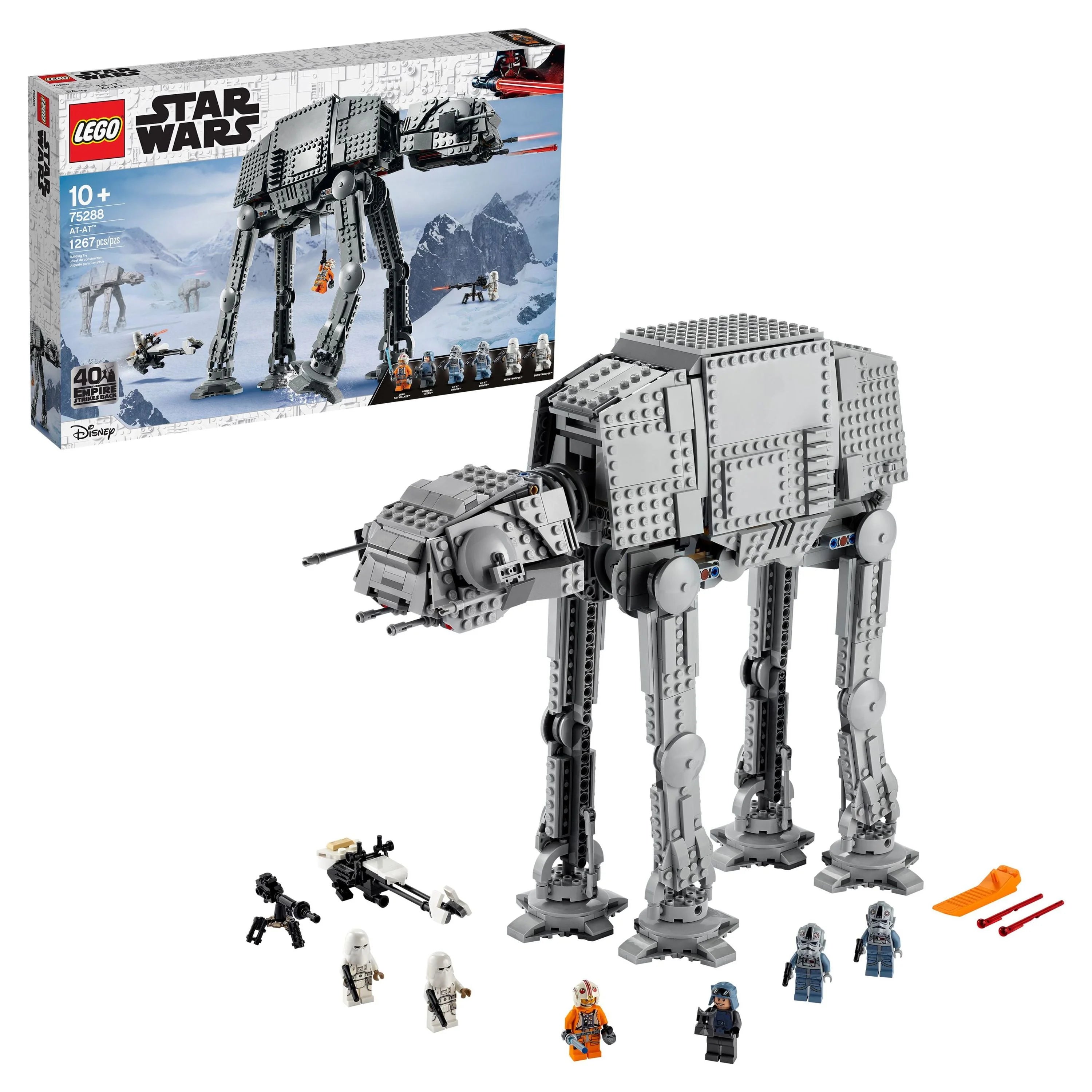 LEGO Star Wars AT-AT Walker 75288 Building Toy, 40th Anniversary Collectible Figure Set, Room D��cor, Gift Idea for Kids, Boys & Girls with 6 Minifigures