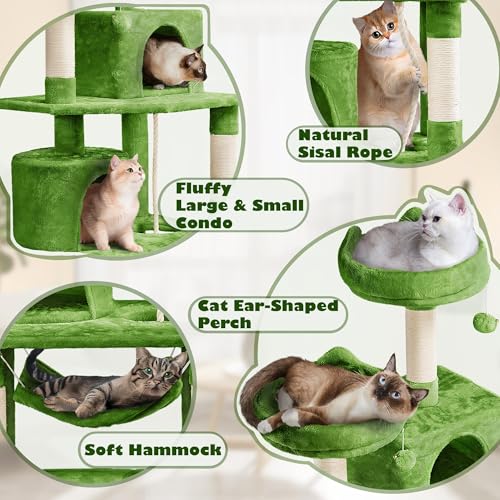 Yaheetech 62.5in Cat Tree with Platform & Hammock, Dark Gray L747397