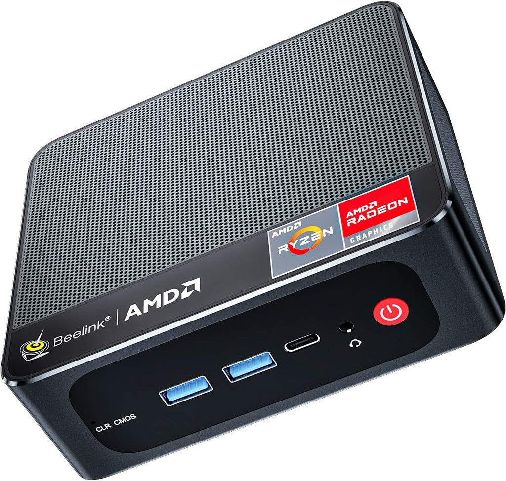 AMD Ryzen 7 3750H Processor(up to 4.0GHz) Beelink SER3 Mini PC,16 GB RAM/500 GB M.2 NVME SSD,Windows 11 Pro,Gigabit Ethernet,4K@60hz,Triple Display(Dual HDMI+Type-C),WiFi 5,BT4.0,Support Auto Power On
