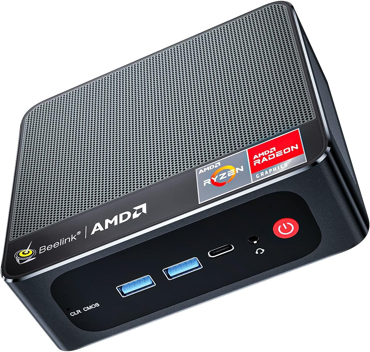 AMD Ryzen 7 3750H Processor(up to 4.0GHz) Beelink SER3 Mini PC,16 GB RAM/500 GB M.2 NVME SSD,Windows 11 Pro,Gigabit Ethernet,4K@60hz,Triple Display(Dual HDMI+Type-C),WiFi 5,BT4.0,Support Auto Power On