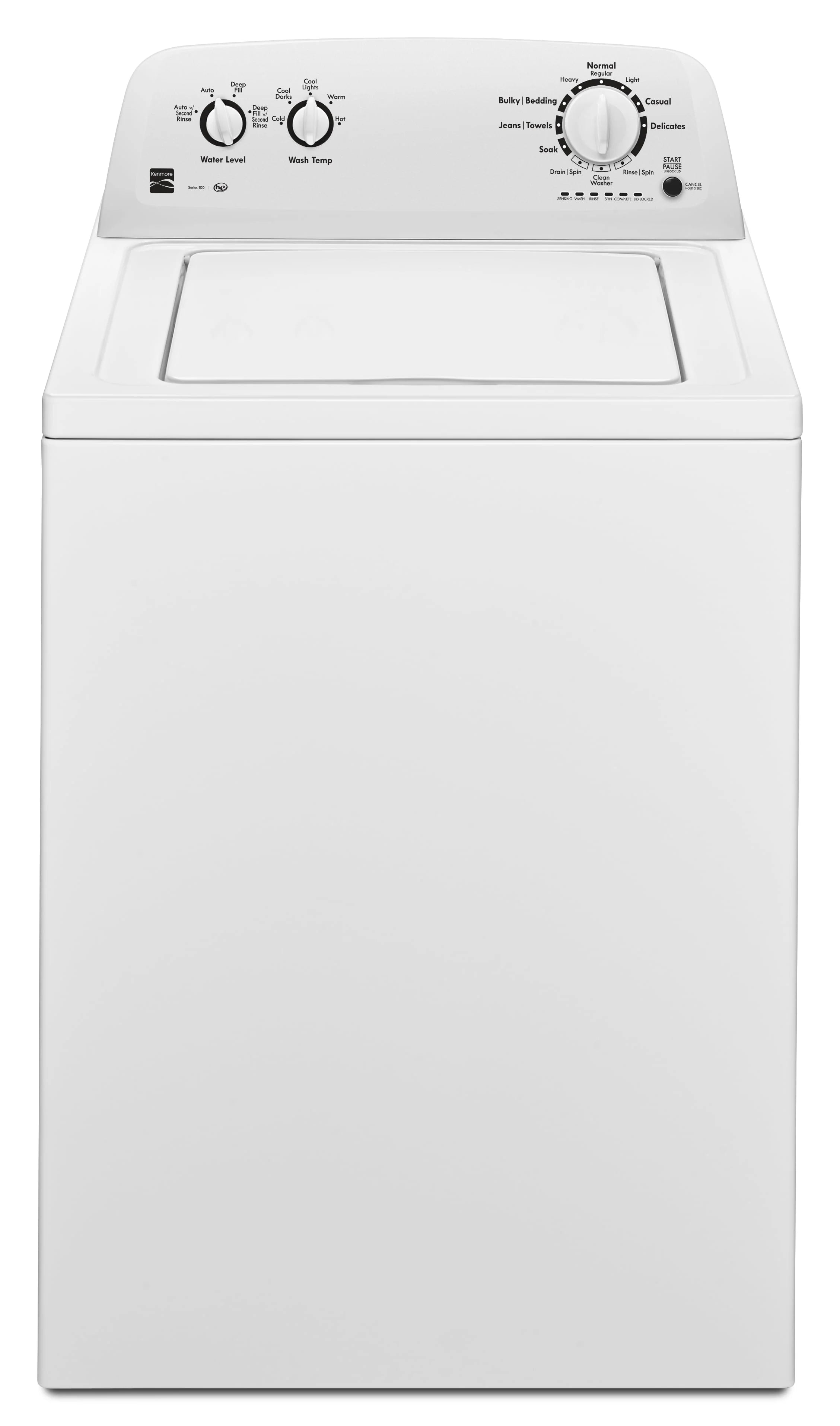 Kenmore 02620232 Top-Load Washer with Dual Action Agitator, 3.5 Cu. ft. Capacity, White