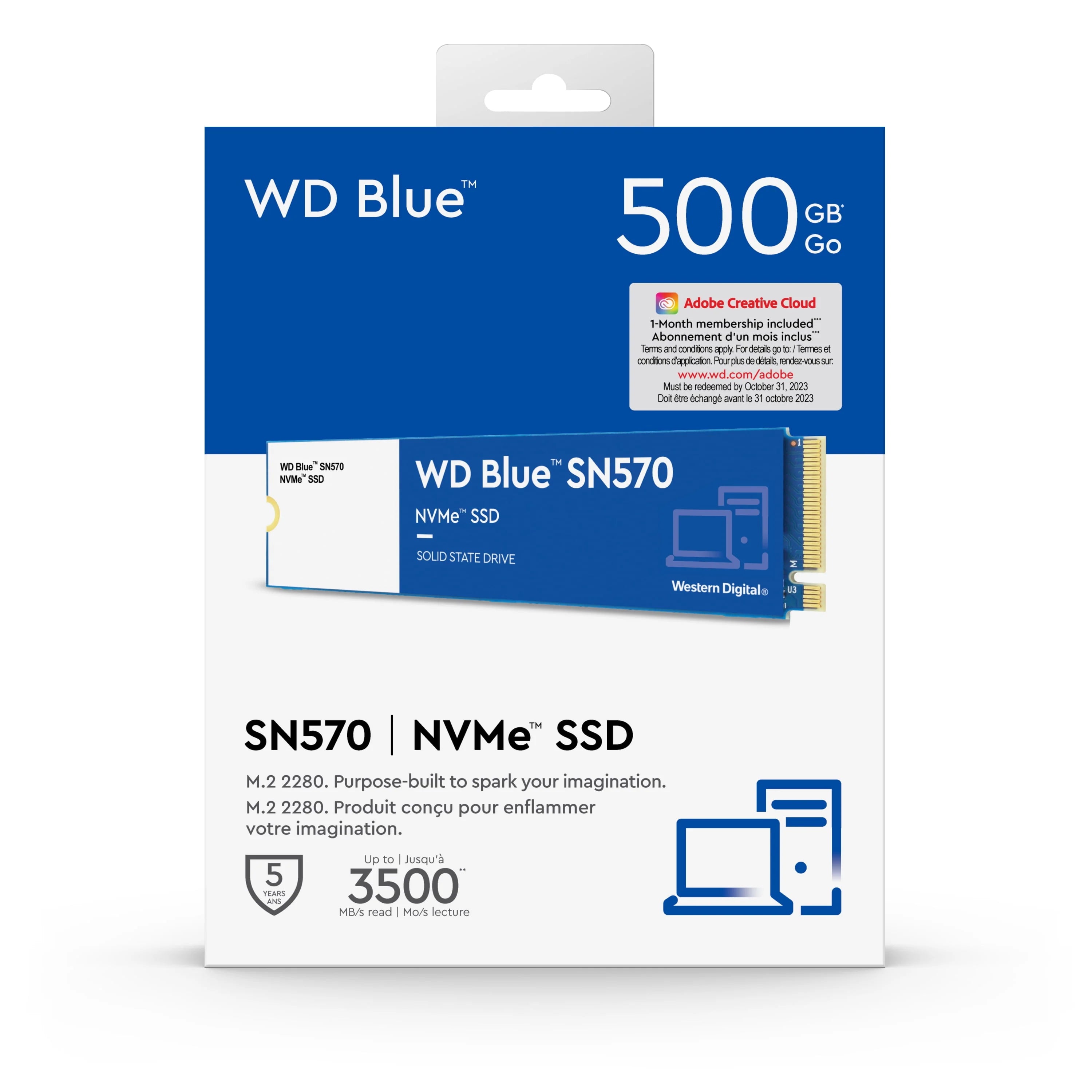 WD Blue SN570 500GB NVMe SSD R555
