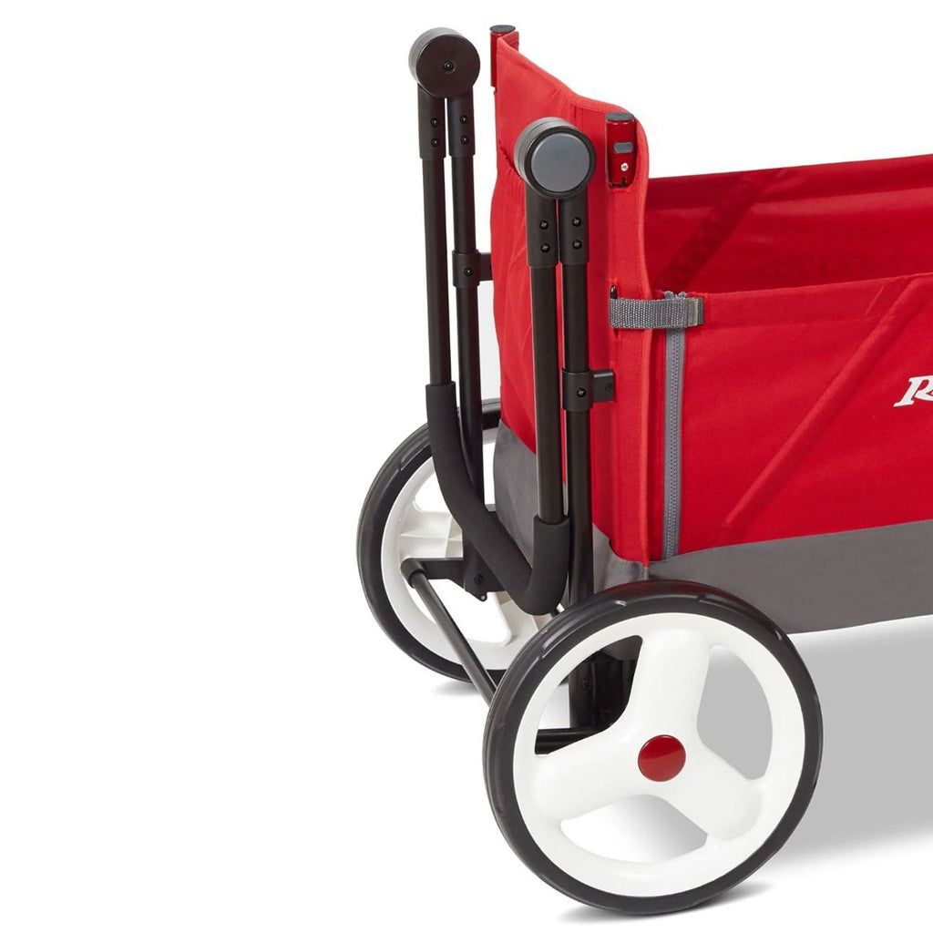 Radio Flyer Convertible Stroll N Wagon with Pull & Push Handle, Red/Black E3590