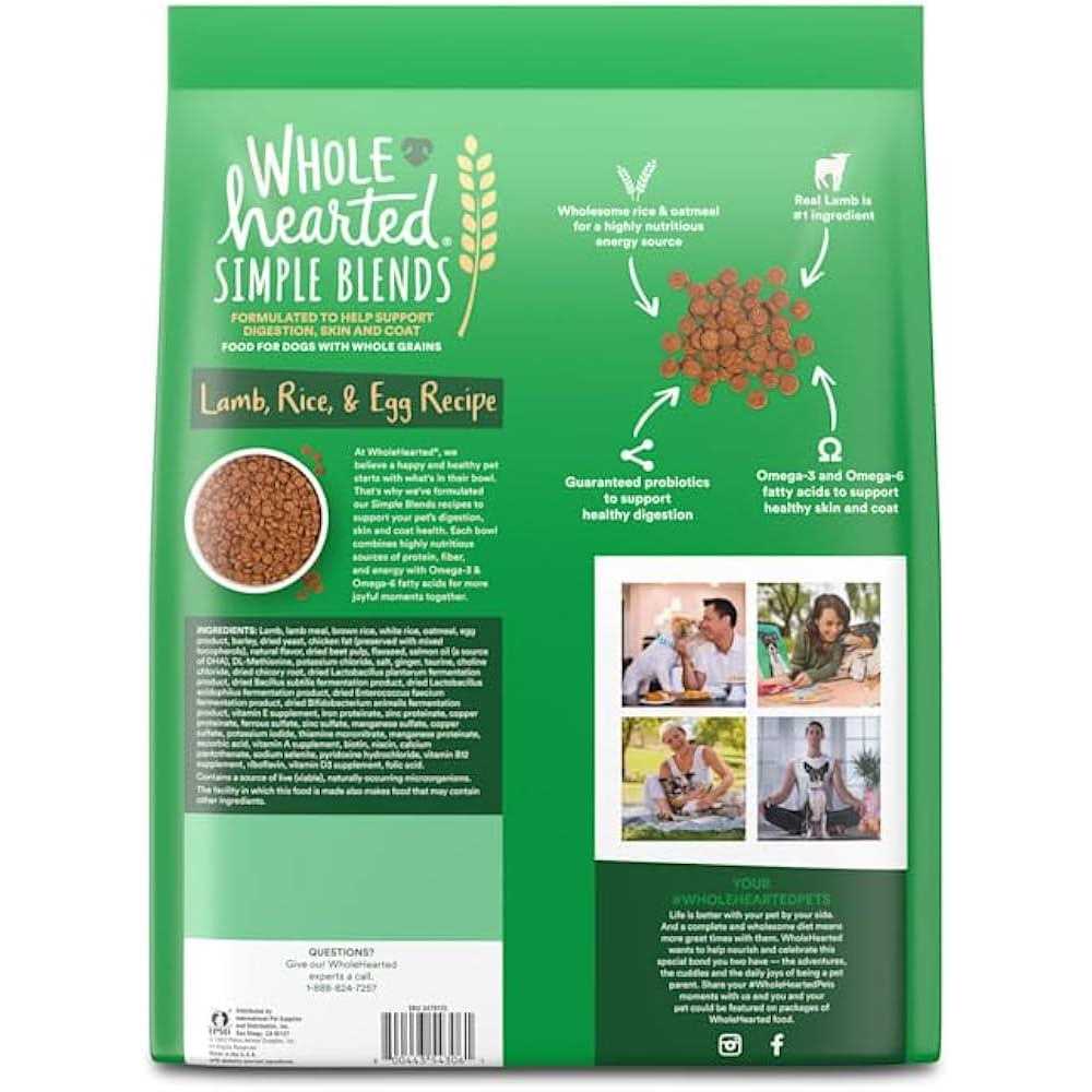 WholeHearted Simple Blends Lamb Rice & Egg Recipe Dry Dog Food T200