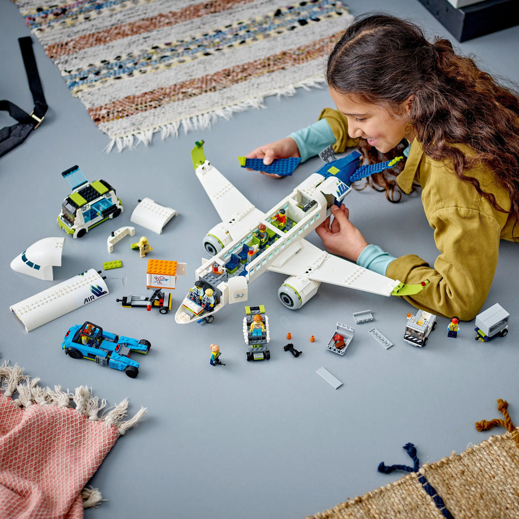 LEGO City Passenger Airplane 60367 Building Toy Set with 9 Minifigures O256977