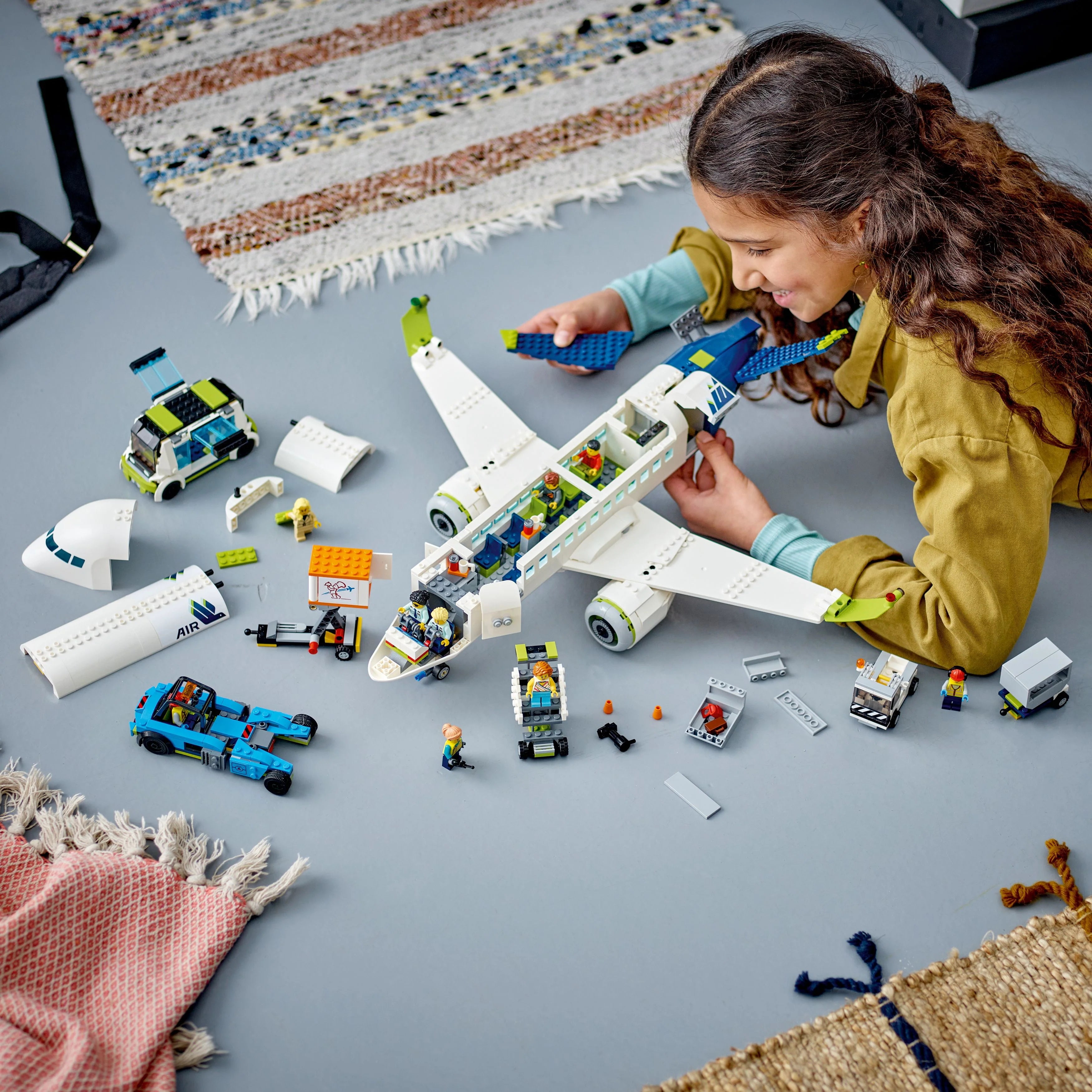 LEGO City Passenger Airplane 60367 Building Toy Set with 9 Minifigures O256977