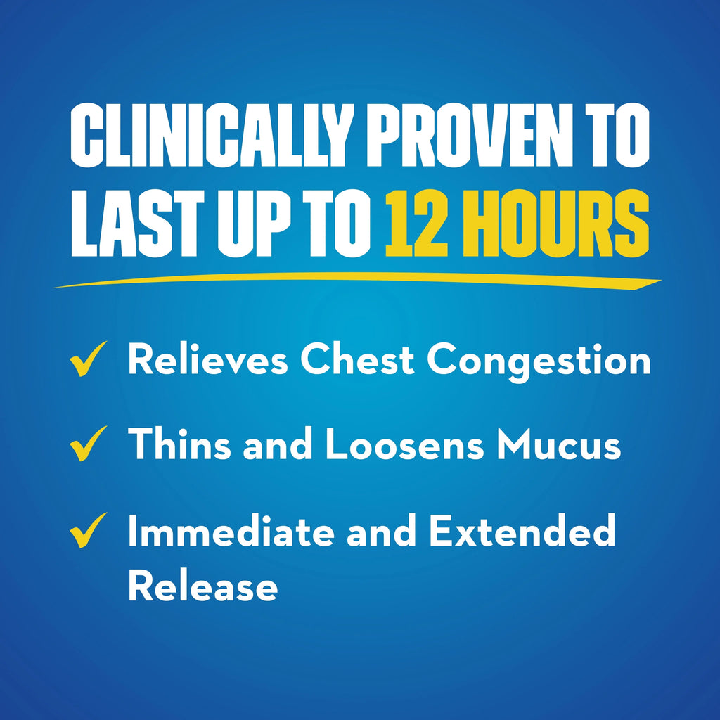 Mucinex 12 Hr Max Strength Chest Congestion Expectorant Tablets, 14ct S4038