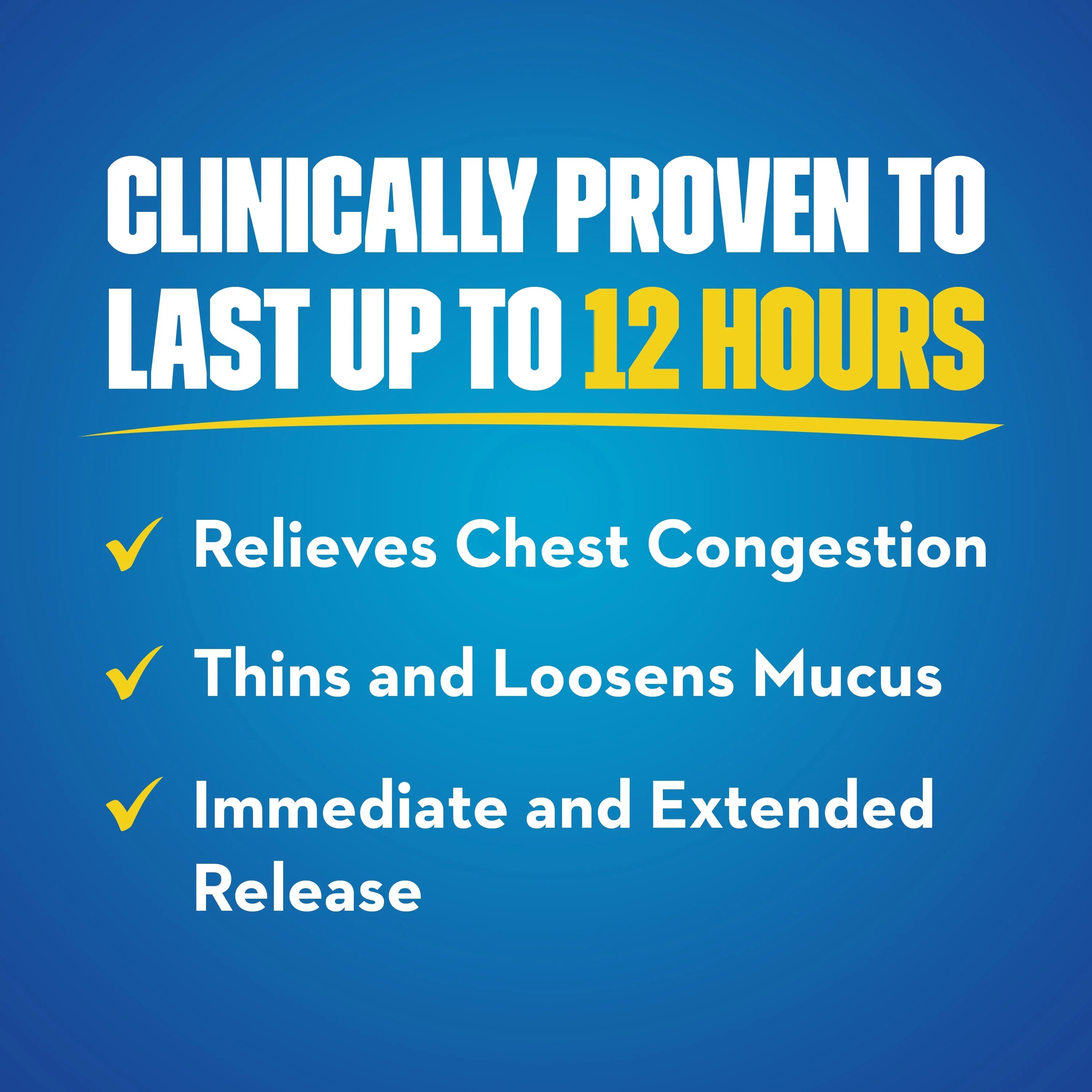 Mucinex 12 Hr Max Strength Chest Congestion Expectorant Tablets, 14ct S4038