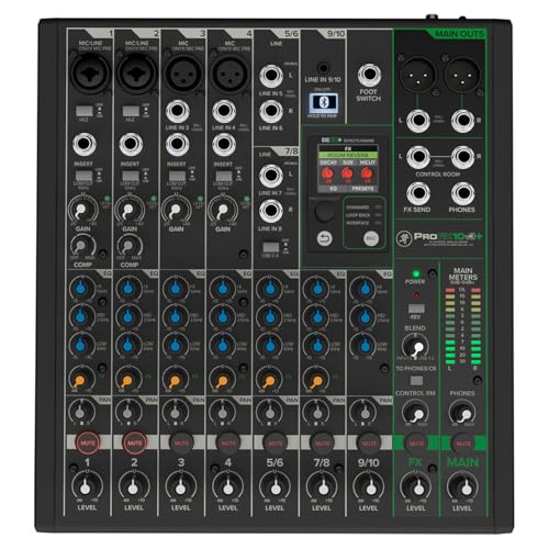 Mackie ProFX10 Go 10-channel Battery-powered Mixer with USB and Effects V810787