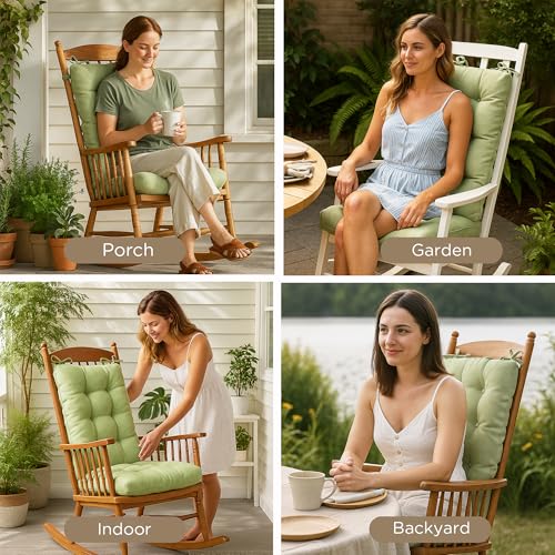 Codi Outdoor Rocking Chair Cushion, Water Resistant, Sage 1PK P38027