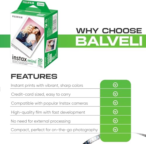Fujifilm INSTAX Mini Instant Film 2 Pack (20 Sheets) White I6564