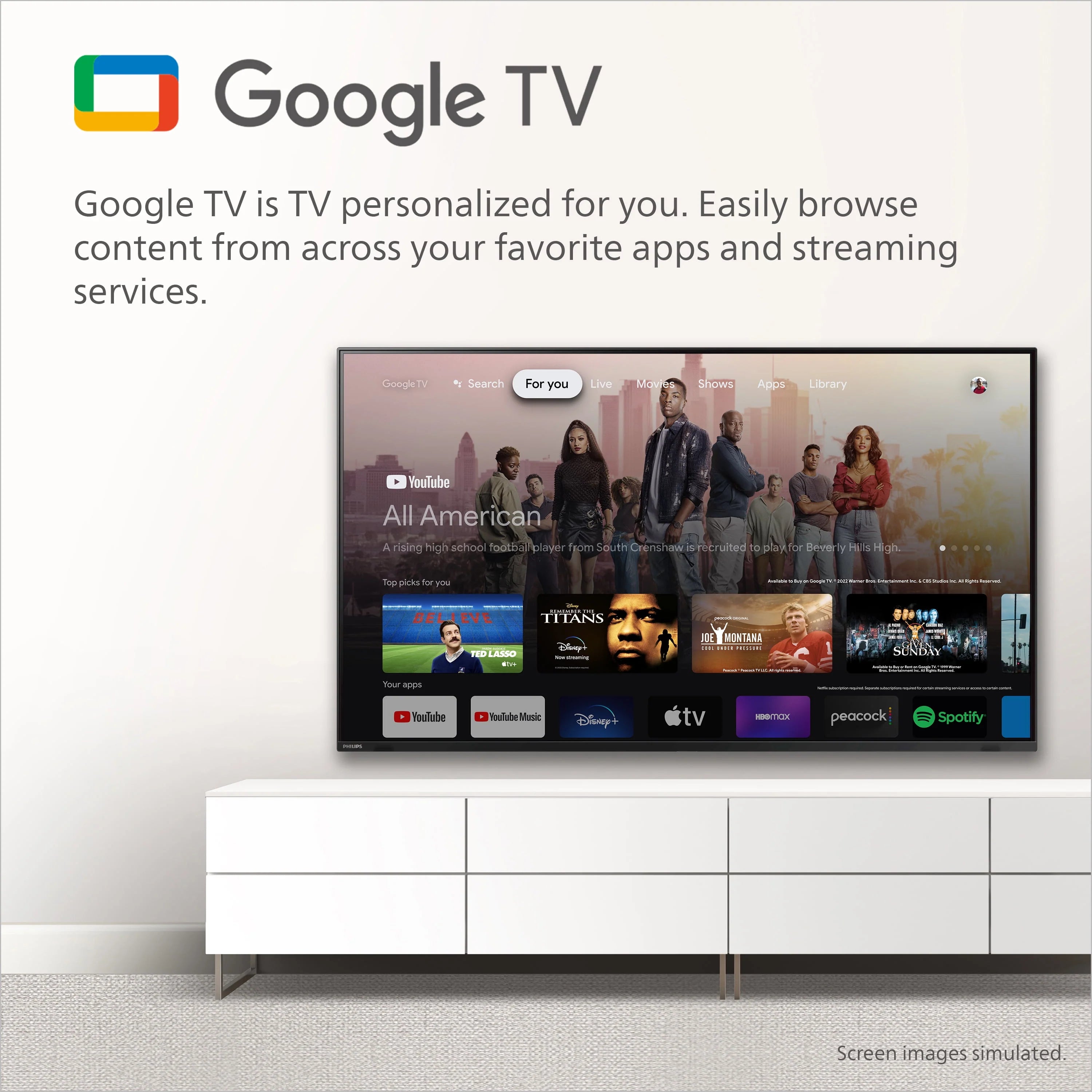 Philips 55" 4K Ultra HD Google Smart LED TV G276951