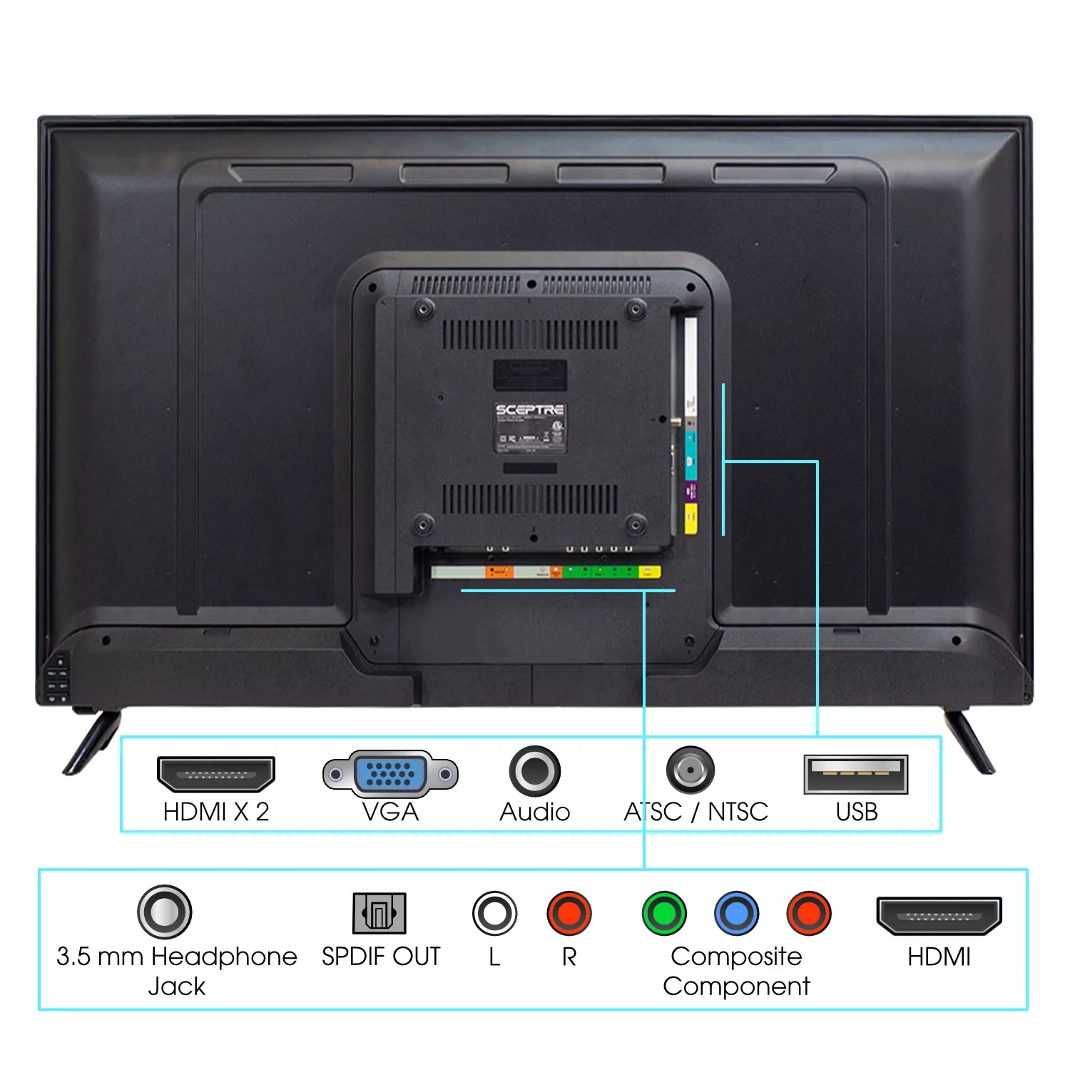 Sceptre 43" 1080P FHD LED TV X435BV-F L56542