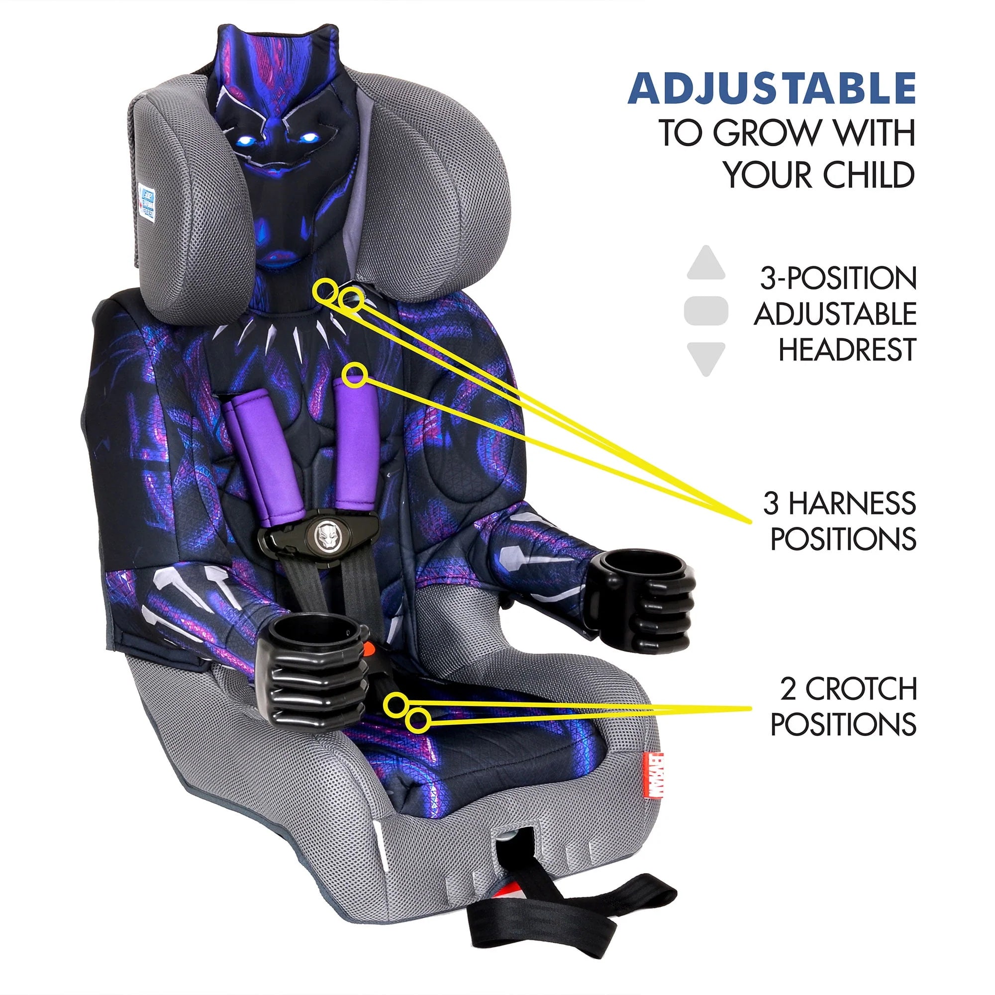 KidsEmbrace Combination Harness Booster Car Seat, Marvel Avengers Captain America Q1832