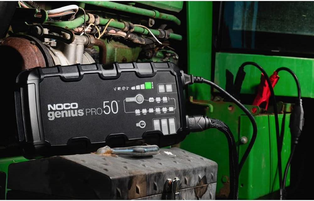 NOCO GENIUSPRO50 50-Amp Smart Battery Charger, 6V 12V 24V Q797