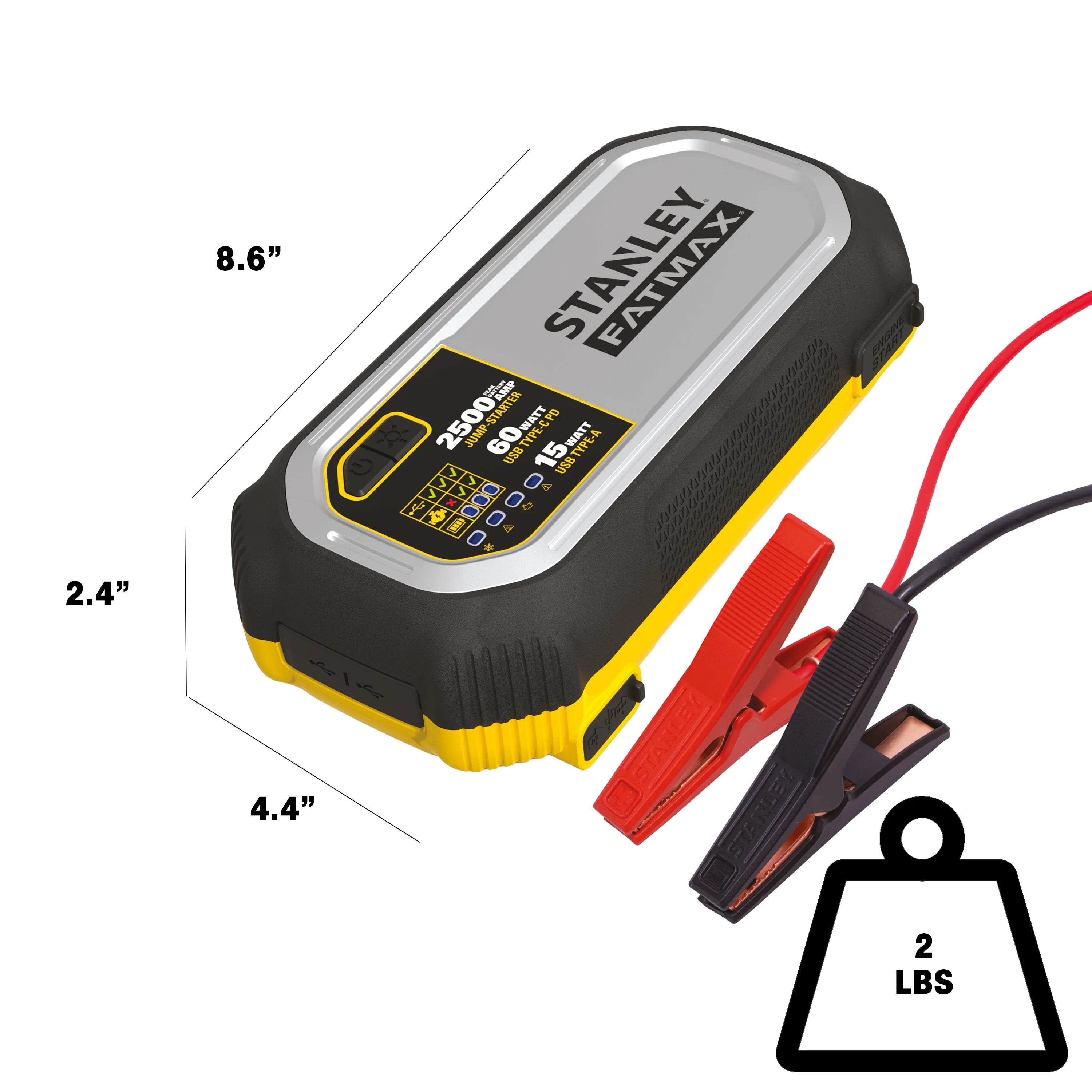 Stanley FatMax 2500 Amp Lithium Jump Starter with USB Power Bank K808236