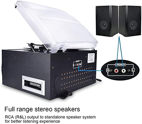 DIGITNOW Bluetooth Record Player Turntable with Stereo Speakers and MP3 Converter V38530