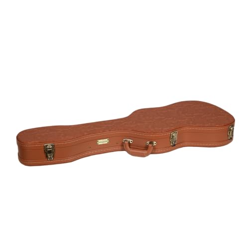 Crossrock Relief Series 335 Guitar Case for ES-335 & Semi-Hollow Electric Guitars, Carved Smoke Blue Finish S516