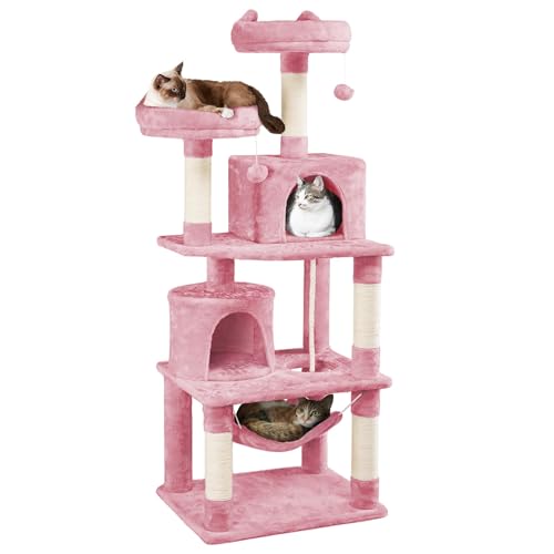 Yaheetech 62.5in Cat Tree with Platform & Hammock, Dark Gray L747397
