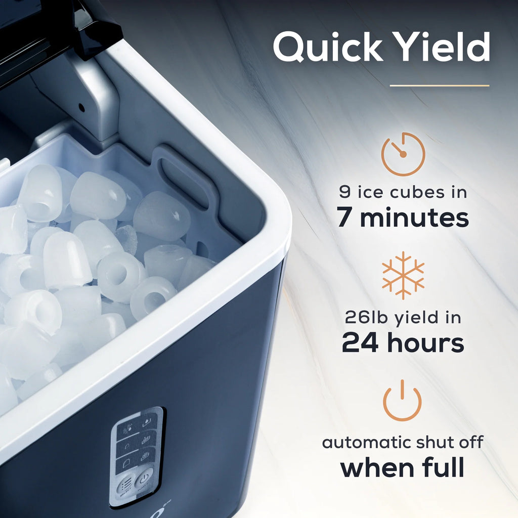 Igloo Automatic Self-Cleaning 26-Pound Ice Maker, Black D6800