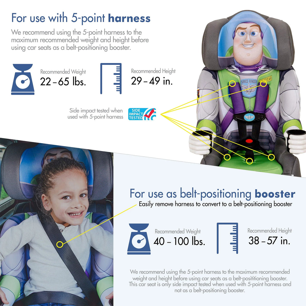 KidsEmbrace Combination Harness Booster Car Seat, Marvel Avengers Captain America Q1832