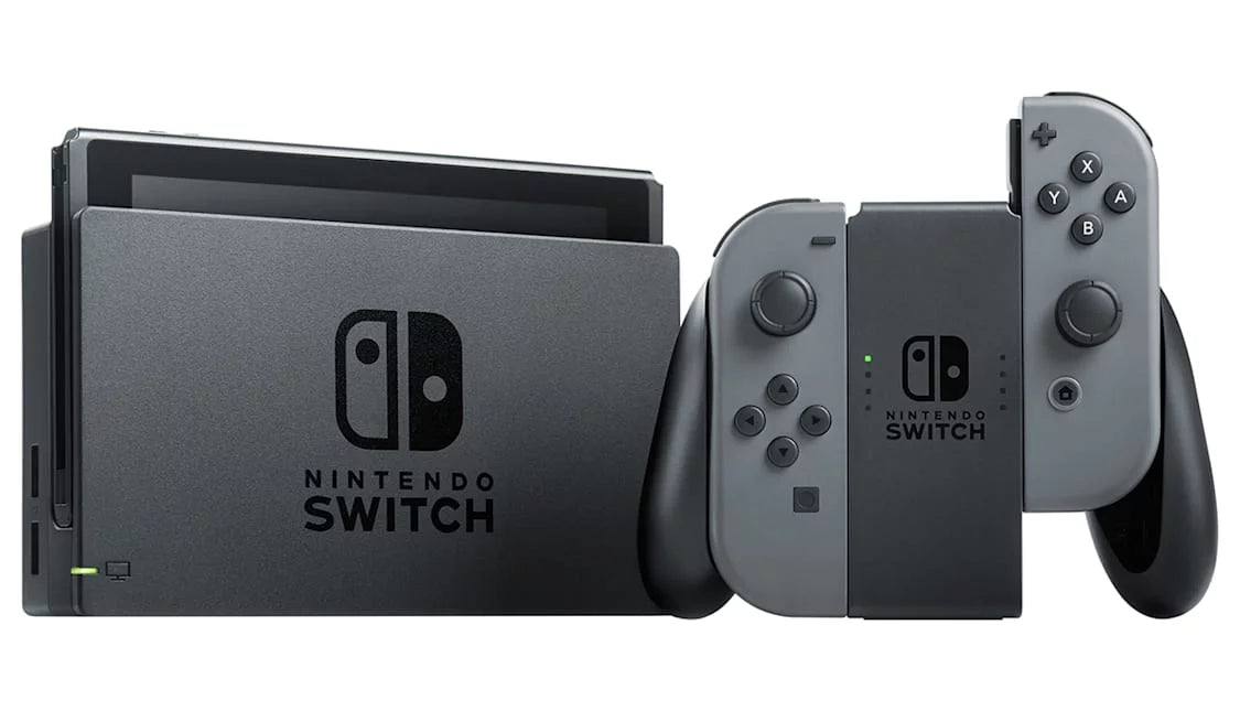 Nintendo Switch Gray Joy-Con with Headset Bolt Action Bundle Accessories M6153
