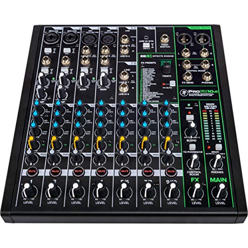 Mackie ProFX10 Go 10-channel Battery-powered Mixer with USB and Effects V810787
