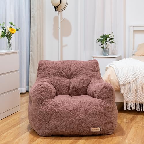 Bean Bag Chair with Filler, Tufted Soft Stuffed, Black B61630