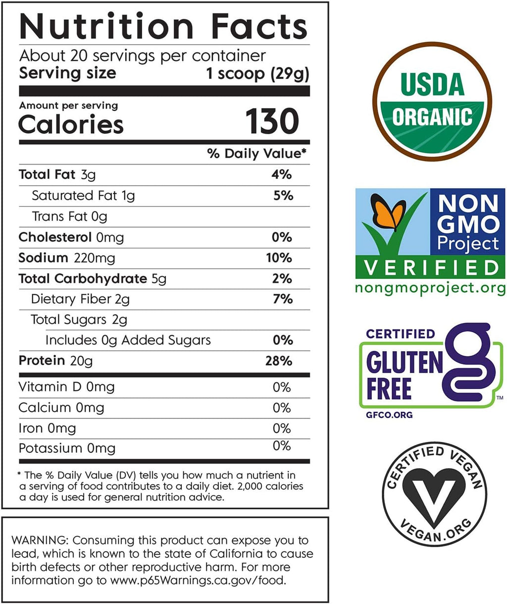 Truvani Plant Based Protein Powder Vanilla 20.9oz Pack of 2 T658