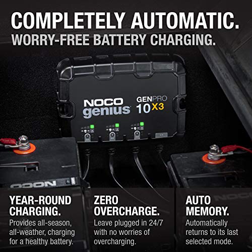 NOCO Genius GENPRO10X3 3-Bank 30A Onboard Battery Charger 12V Waterproof Marine M642972