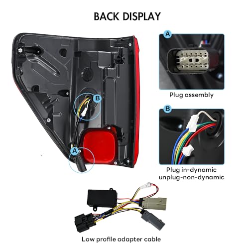 Ford F150 2021-2025 LED Tail Lights with Sequential Turn Signal (Smoke) F9923