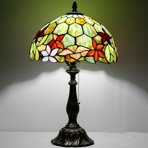 Tiffany Stained Glass Table Lamp Sea Blue Pear J2662