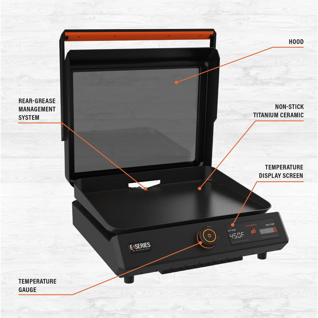 Blackstone E-Series 17 Electric Tabletop Griddle with Hood R7812