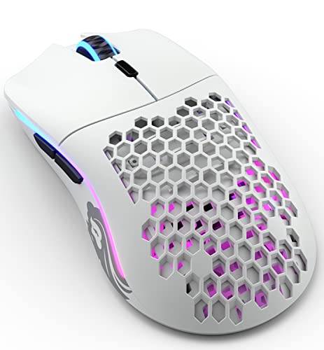 Glorious Gaming Model D 2 Wireless Ergonomic Mouse, 66g, White V612