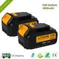 2Pack 20V 4.0Ah Lithium-ion Battery for Dewalt DCB200 DCB203 DCB204 DCB205